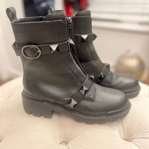 Black Studded Ankle Boots